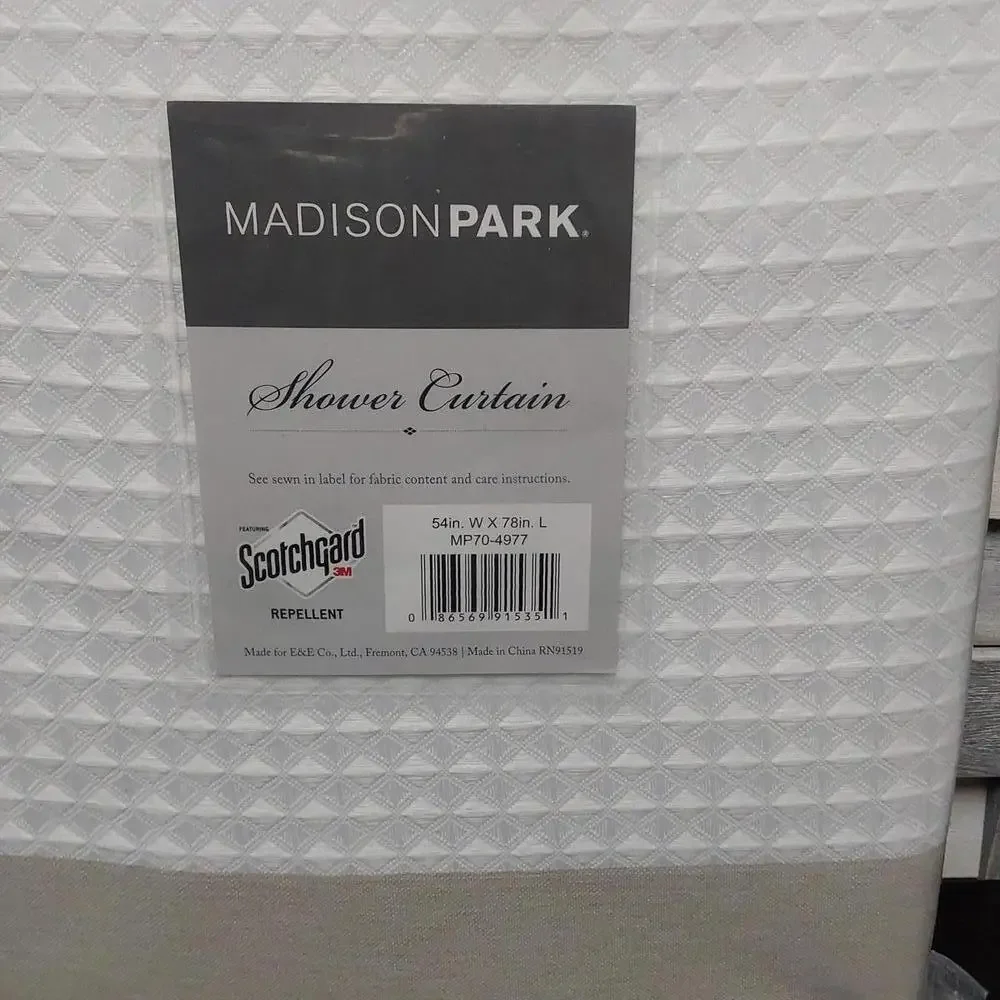 Spa Waffle Shower Curtain with 3M Treatment | Madison Park | NEW in package